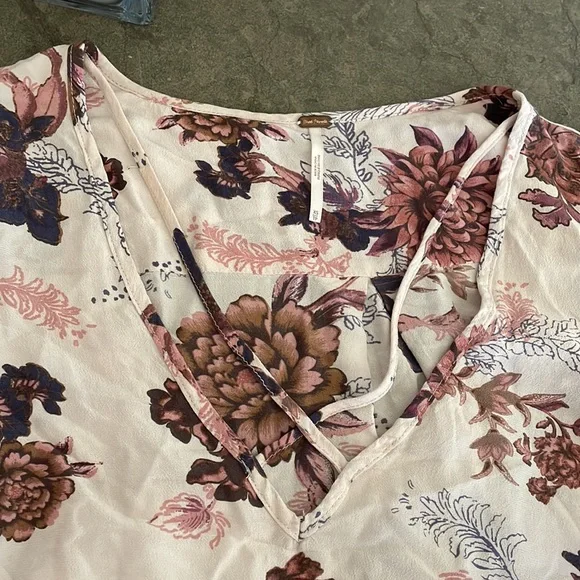NWOT Free People Floral Blouse - Picture 6 of 9